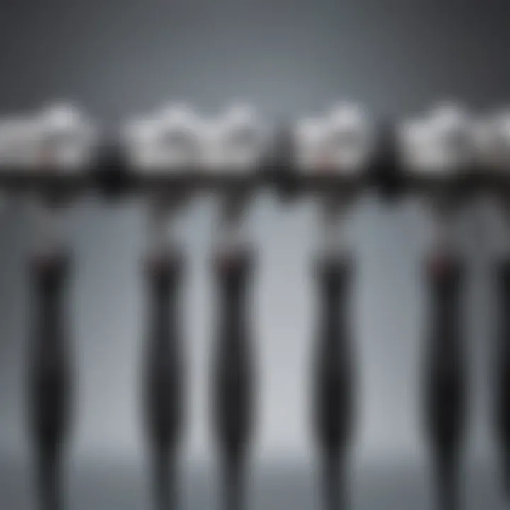 An array of curling irons with varying features and settings