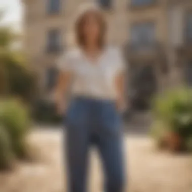 Relaxed Day Outfit with Linen Pants Casual linen pants outfit for a relaxed day