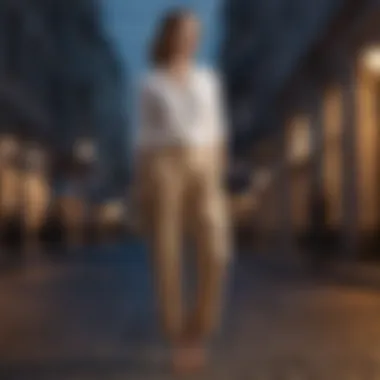 Stylish Linen Pants for Evening Wear Stylish linen pants paired with accessories for a night out