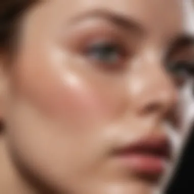 Close-up of soft, hydrated skin