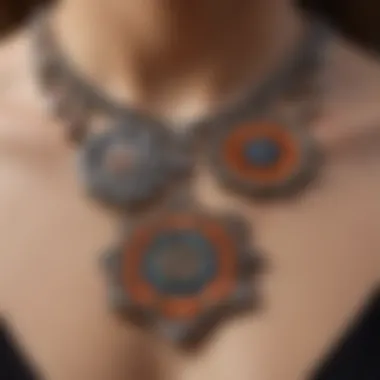 A close-up view of intricately designed best friend necklaces symbolizing connection.