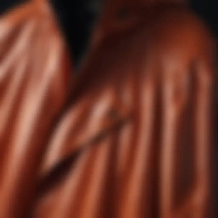 Detailed close-up of rain coat fabric showcasing texture