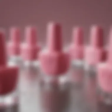 Top Pink Nail Polish Brands A collection of top pink nail polish brands showcased artistically