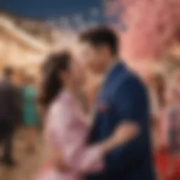 A vibrant gathering scene from a popular Korean drama showcasing characters sharing a moment of joy.