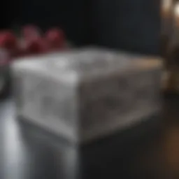Elegant silver jewelry box with floral design