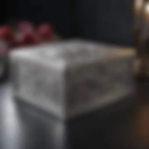 Elegant silver jewelry box with floral design