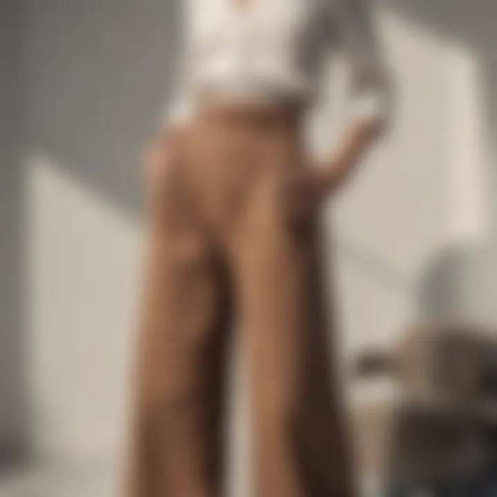 Casual high waisted wide leg pants for everyday wear