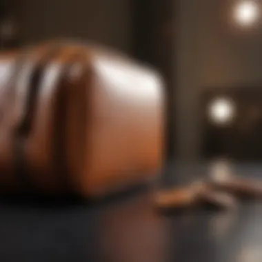 Luxurious Leather Purse Treatment Luxurious leather purse being treated with conditioner