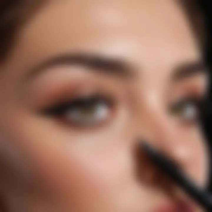 Close-up of retractable eyebrow pencil with precise tip