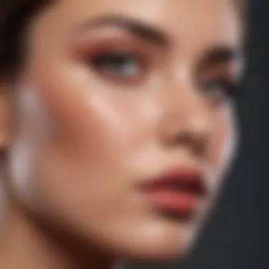 Professional makeup artist using a high-quality blusher brush