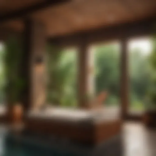Elegant spa ambiance with lush greenery