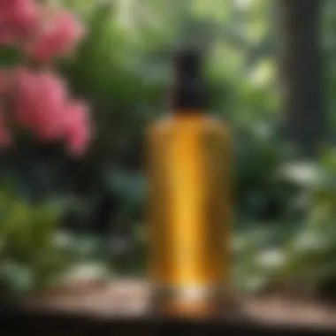 Botanical Elixir for Hair Moisturizing Natural ingredients in a botanical garden