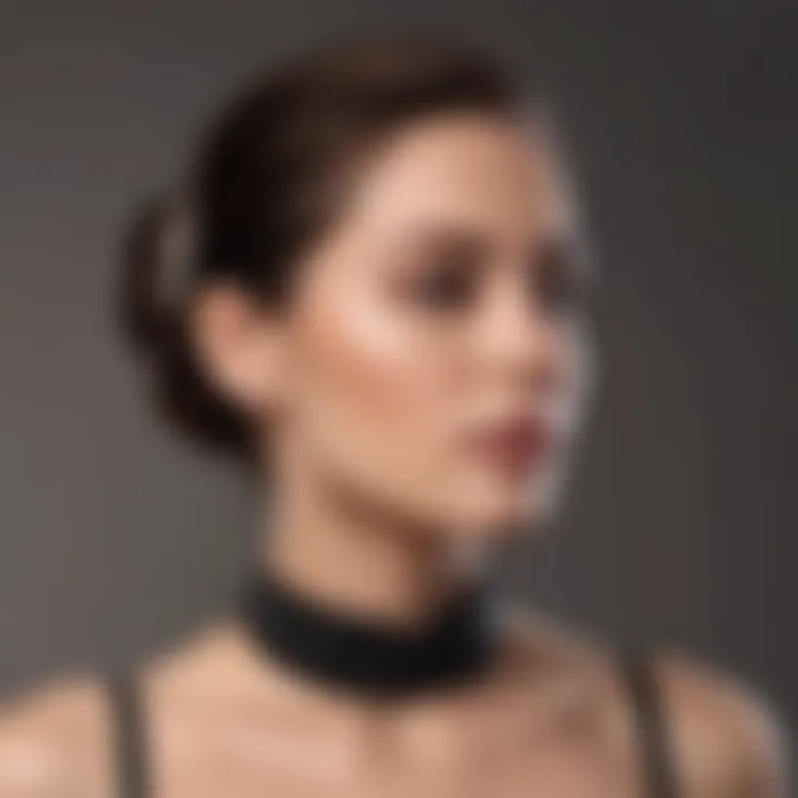 Elegant woman with smooth neck