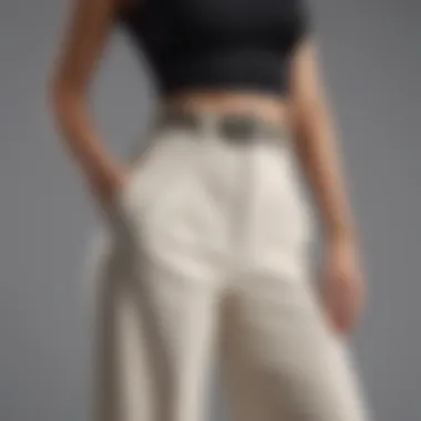 Accessory Glamour High waisted wide leg pants with statement accessories