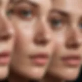 Close-up view of various types of acne pit scar fillers