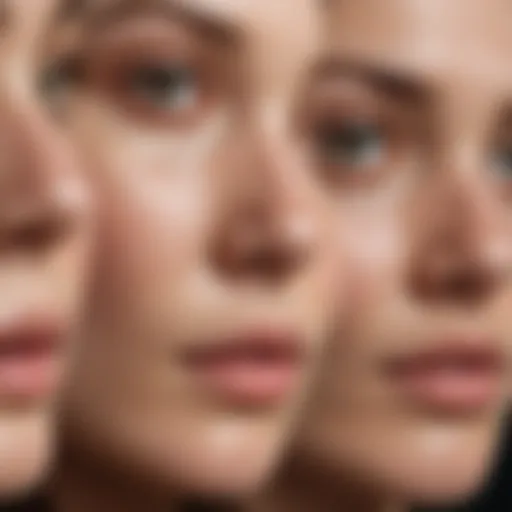 Close-up view of various types of acne pit scar fillers