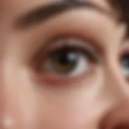 A close-up of a clean eyelash growth serum bottle with natural ingredients
