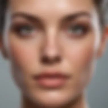 Diagram illustrating environmental factors affecting skin pores