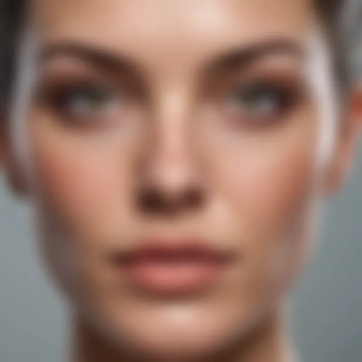 Diagram illustrating environmental factors affecting skin pores