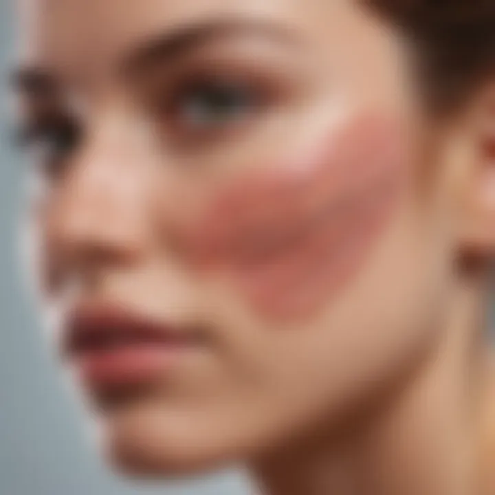 Illustration of skin layers showing pore structure