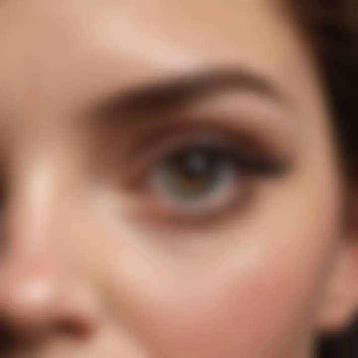 Close-up of lush eyelashes