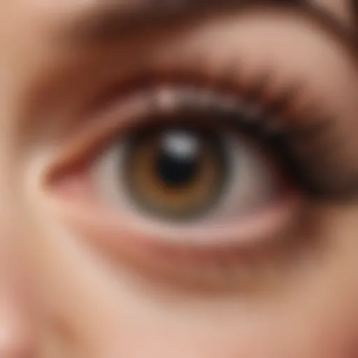 Illustration depicting the biological cycle of eyelash growth and shedding