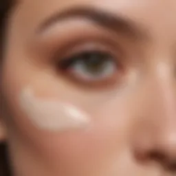 Close-up of a creamy eyeshadow primer designed for dry skin