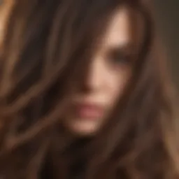 Close-up of healthy hair strands showcasing strength and shine