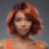 Vibrant semi-permanent color applied to textured hair showcasing rich hues.