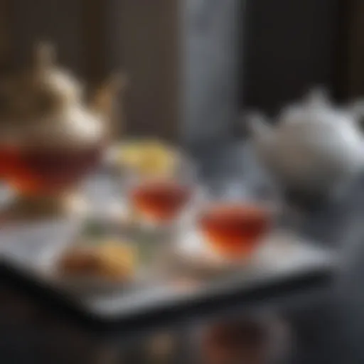 Elegant Tea Set on Marble Table