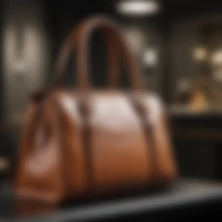 A luxurious Cole Haan handbag featured in a promotional event