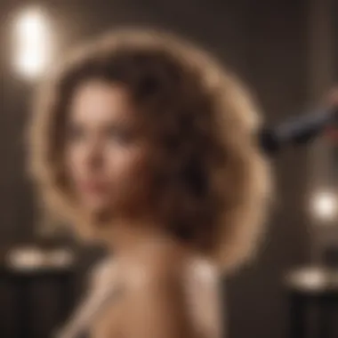 Styling curly hair with diffuser