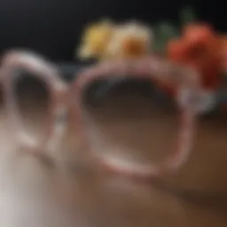 Chic glasses with floral embellishments