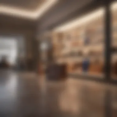 Luxury Shopping Experience Shopping bags in a stylish store environment