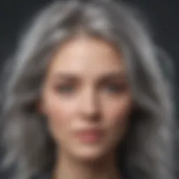 Gray hair roots illustration