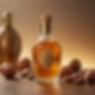 The Golden Essence of Argan Oil Luxurious bottle of argan oil showcasing its golden hue