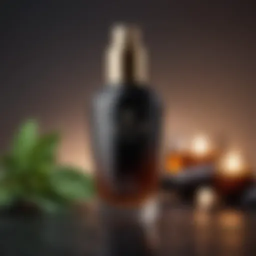 Close-up view of Vegamour Advanced Hair Serum bottle showcasing its elegant design