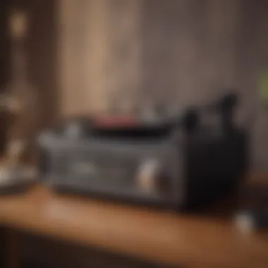 Retro Vinyl Record Player Adding Nostalgic Charm Vintage Home Decor - Retro Vinyl Record Player