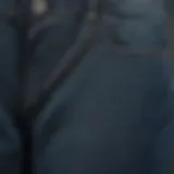 A close-up of the fabric texture of wide leg soft denim jeans, showcasing its softness and quality.