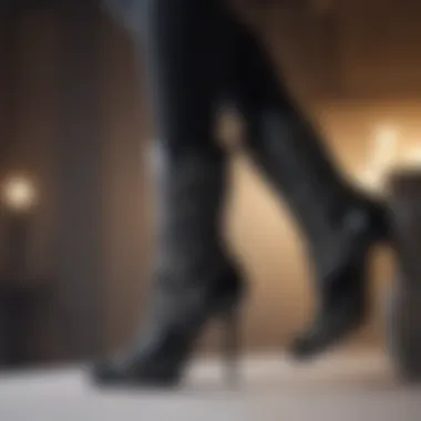 Sophisticated Embellished Heel Boots Elegant Boots with Embellished Detailing
